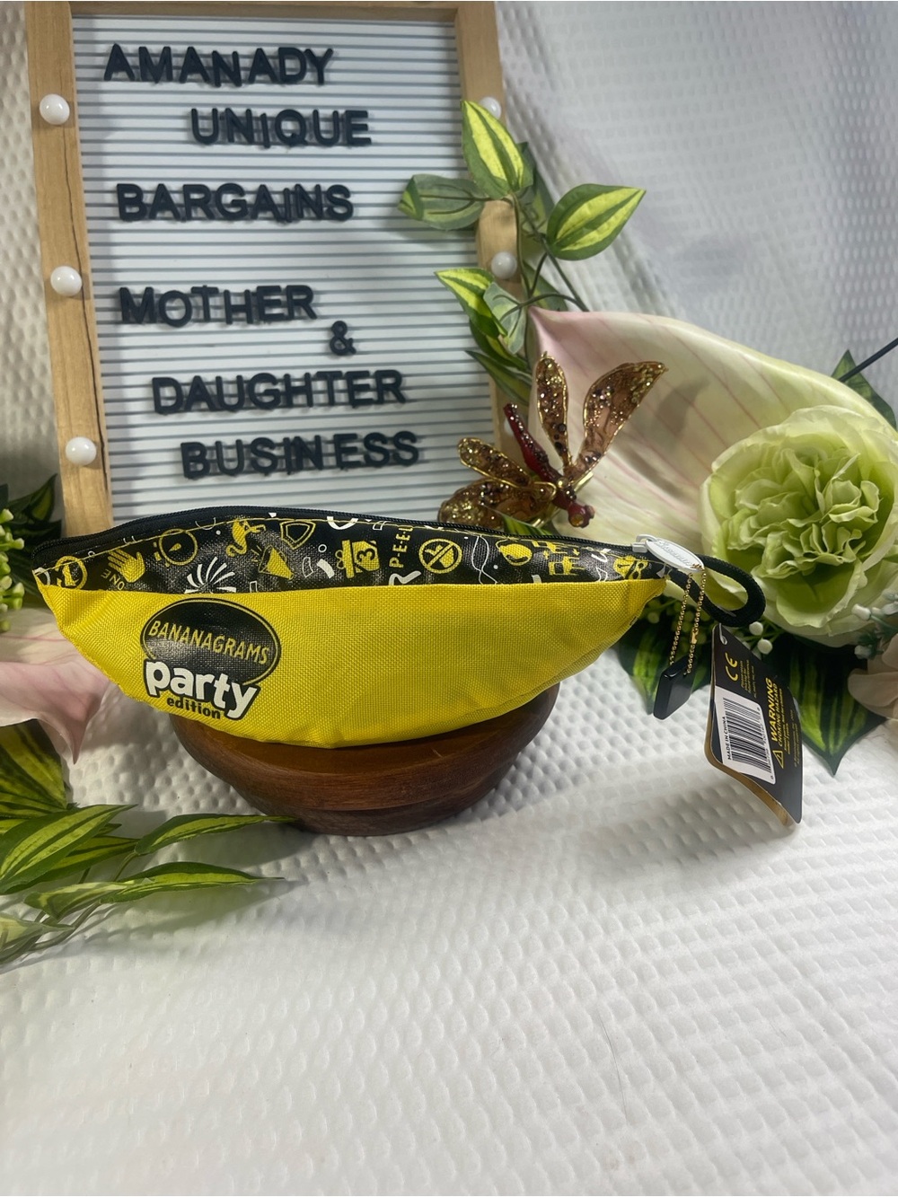 Bananagrams Party Edition Yellow Banana Pouch